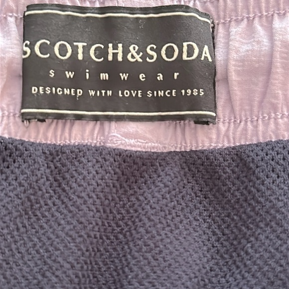 NWOT Men's Scotch & Soda Short-Length Lavender Stretch Swim Shorts Trunks Size S - Picture 8 of 10
